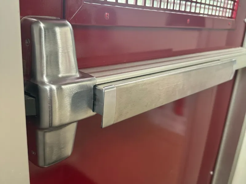 up close of push door