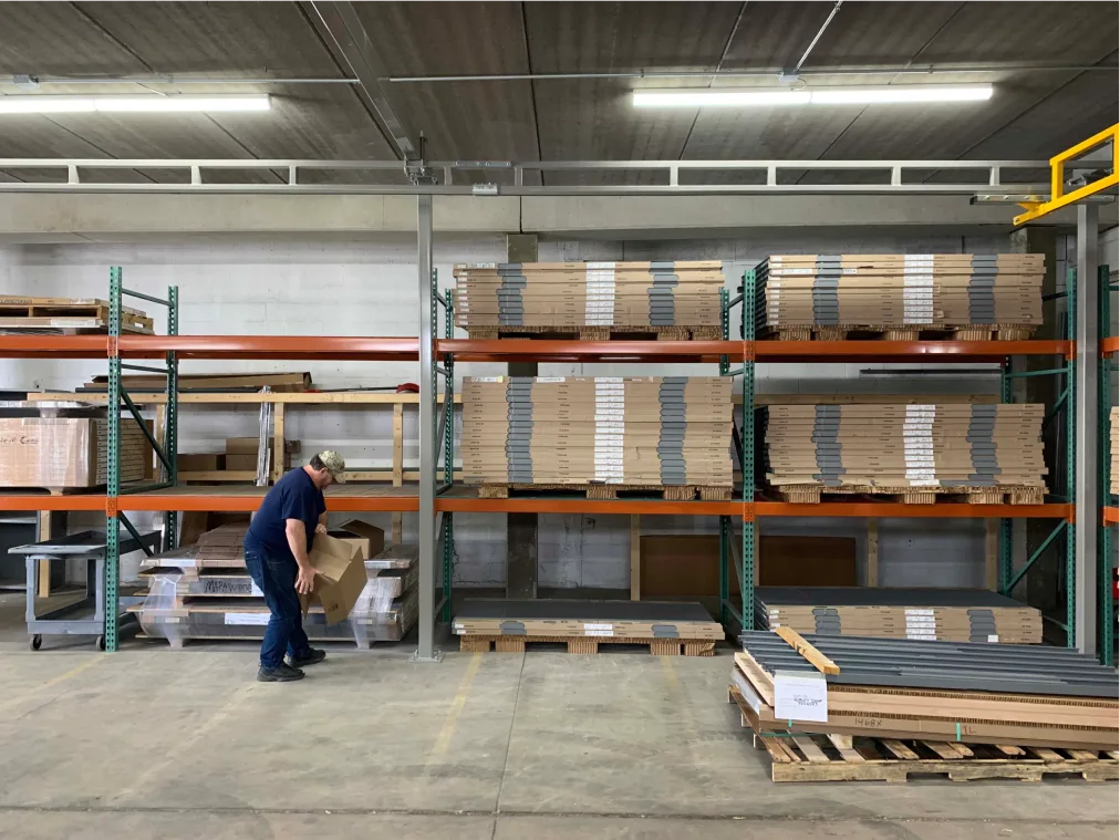 man in warehouse